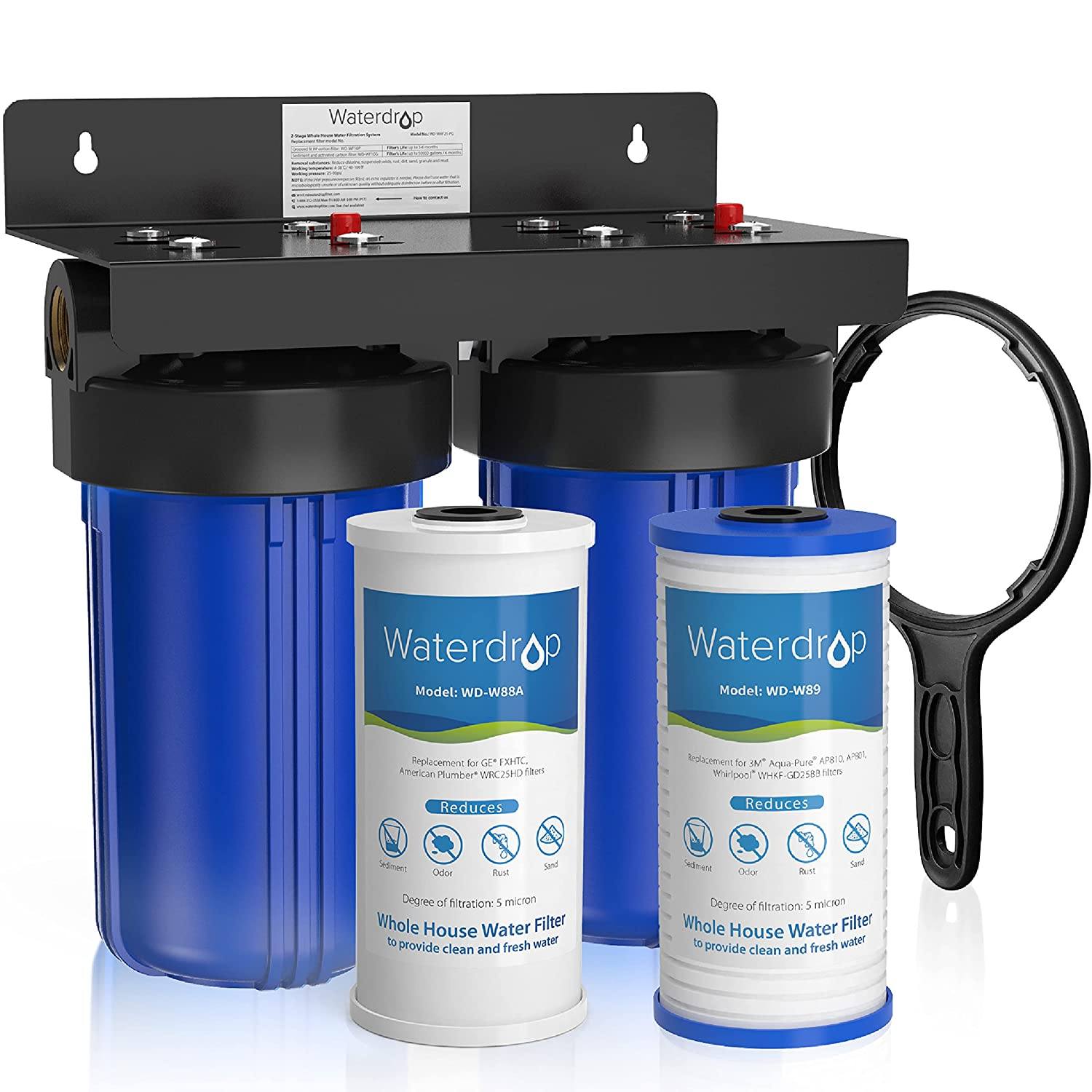 Waterdrop WHF21-PG 5 Micron 2-Stage Whole House Water Filtration System