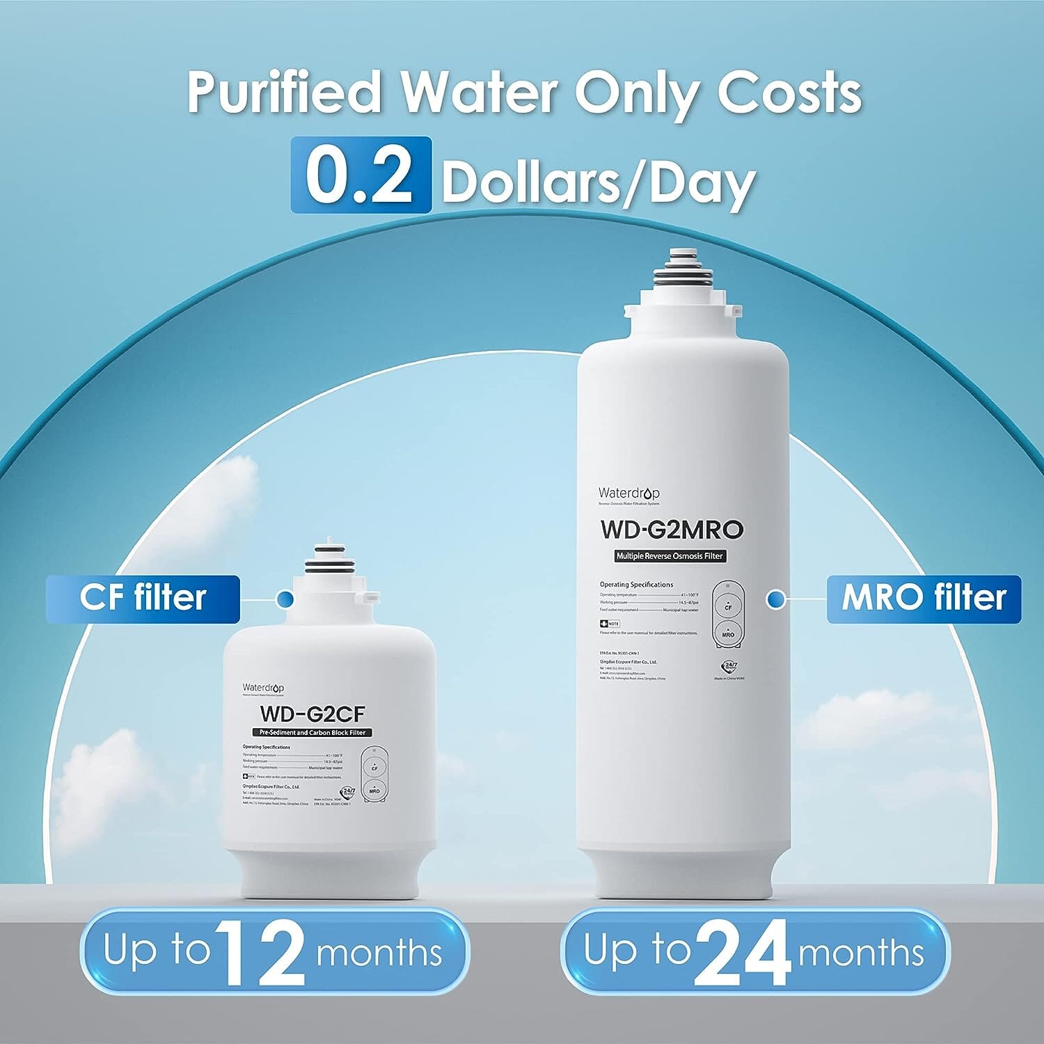 Waterdrop Tankless Reverse Osmosis System, G2