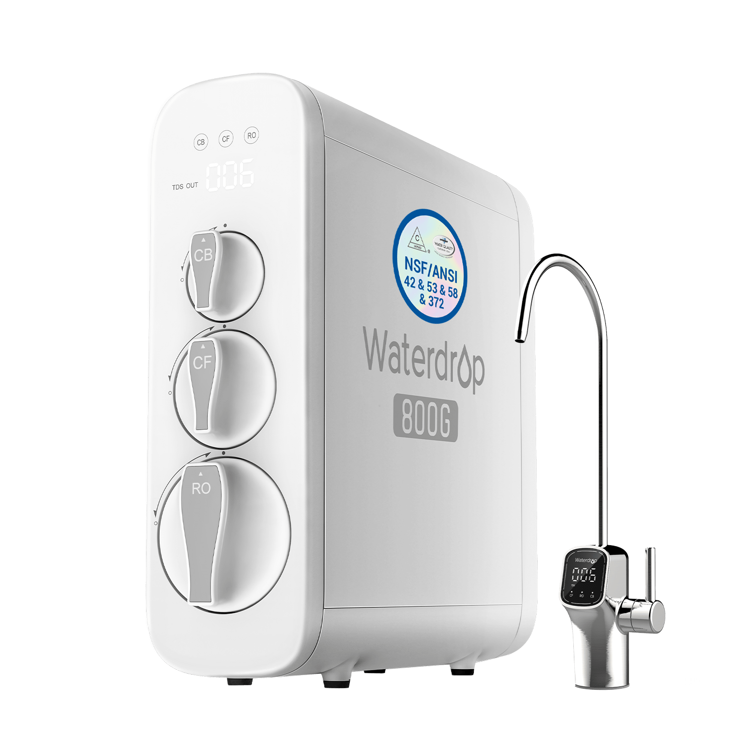 800 GPD Tankless RO System with UV Sterilizing Light - Waterdrop G3P800